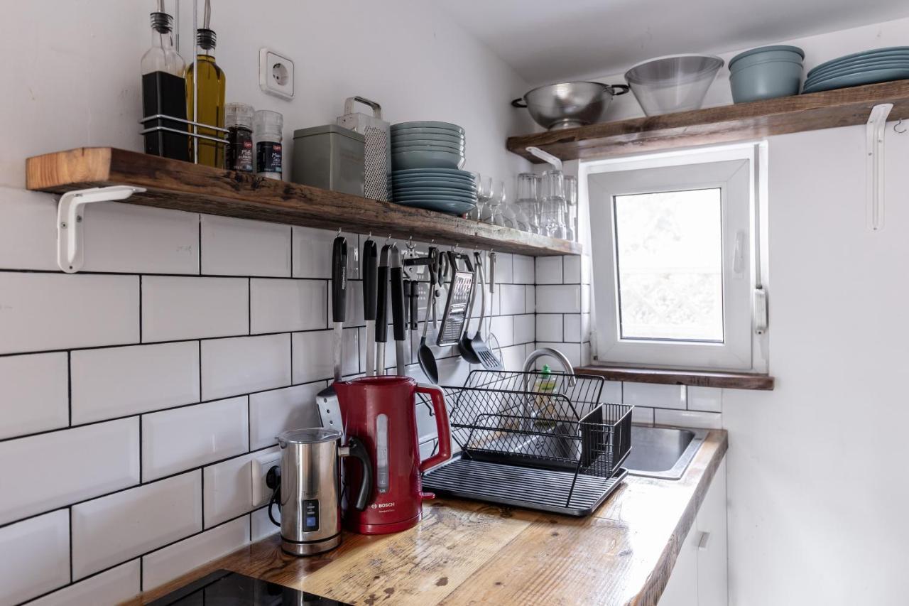 Am Grimnitzsee Gemutliches Tiny House Bungalow Mit Sauna Und Kamin ヨーアヒムスタール エクステリア 写真